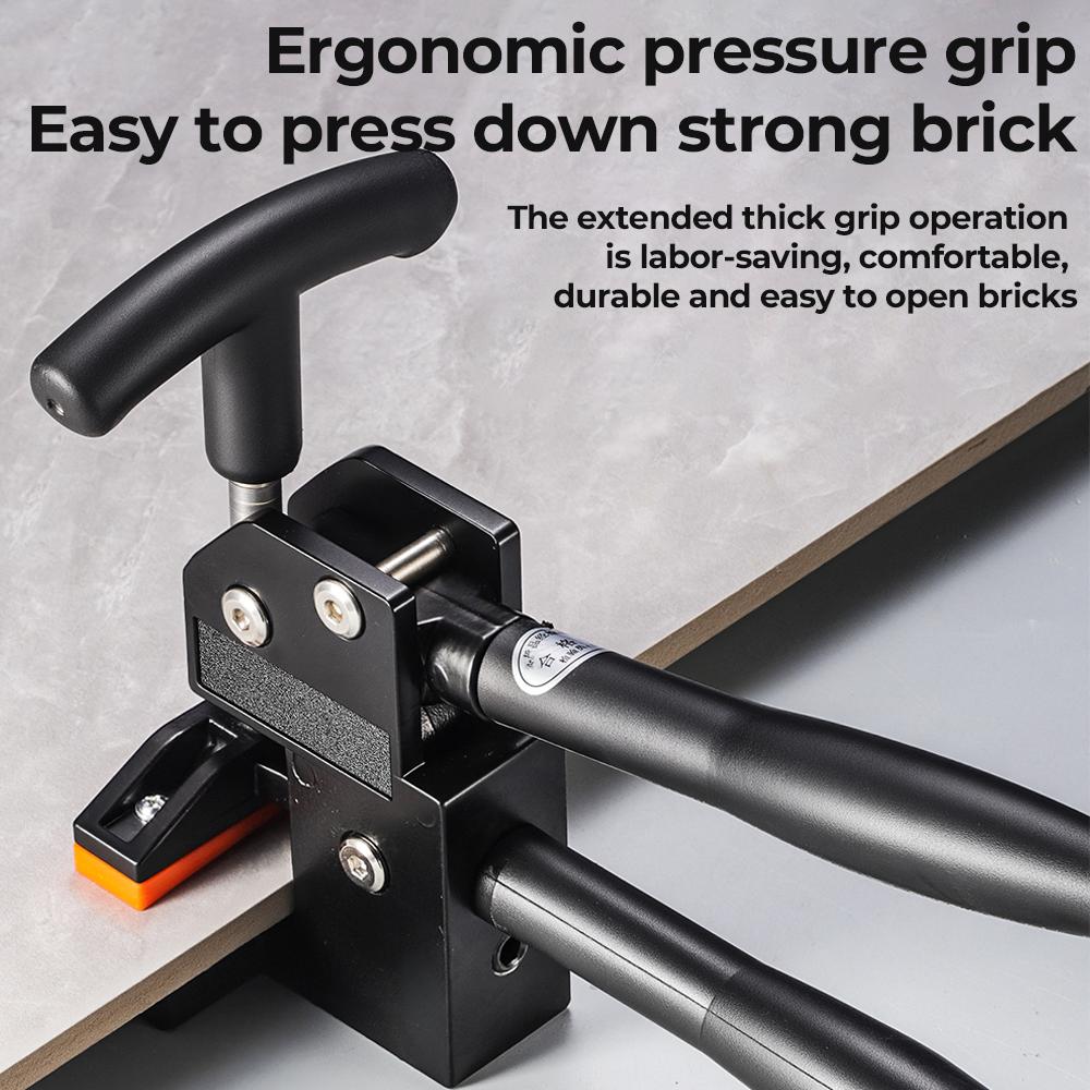 Tile Glass Separator Pliers Heavy Duty Tile Breaking Pliers Manual Tile Cutter Anti‑Slip Handles For Masons Home Renovation nero