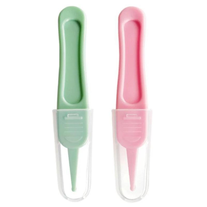Baby Plastic Tweezers Nose Cleaner Tool Kids Safety Tweezers Cleaning Forceps Toddler Nasal Cavity Care Supplies Baby Essentials