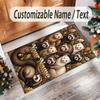 Forest Nature Theme Crystal Velvet Rug Personalized Custom Name Text Soft Floor Mat Home Decor