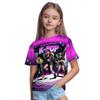 Kids T-shirt Cartoon Print T-shirt Fashion Casual Short Sleeve Tees Summer Girl Tees Tops Clothing