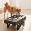 Adjustable Height Stainless Steel Dog Bowl | Large Capacity Elevated Pet Bowl