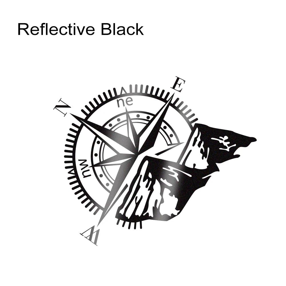 

Car Sticker Compass Navigate Mountain Reflective Vinyl Decals Motorcycle Truck Offroad Moto Window Vinyl Sticker Accessories