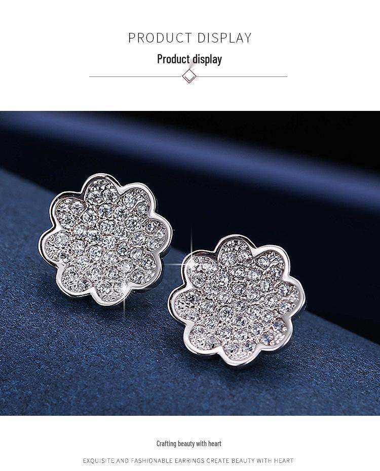 Trendy Flower Design Stud Earrings for Women | Pure Copper | Cute & Stylish