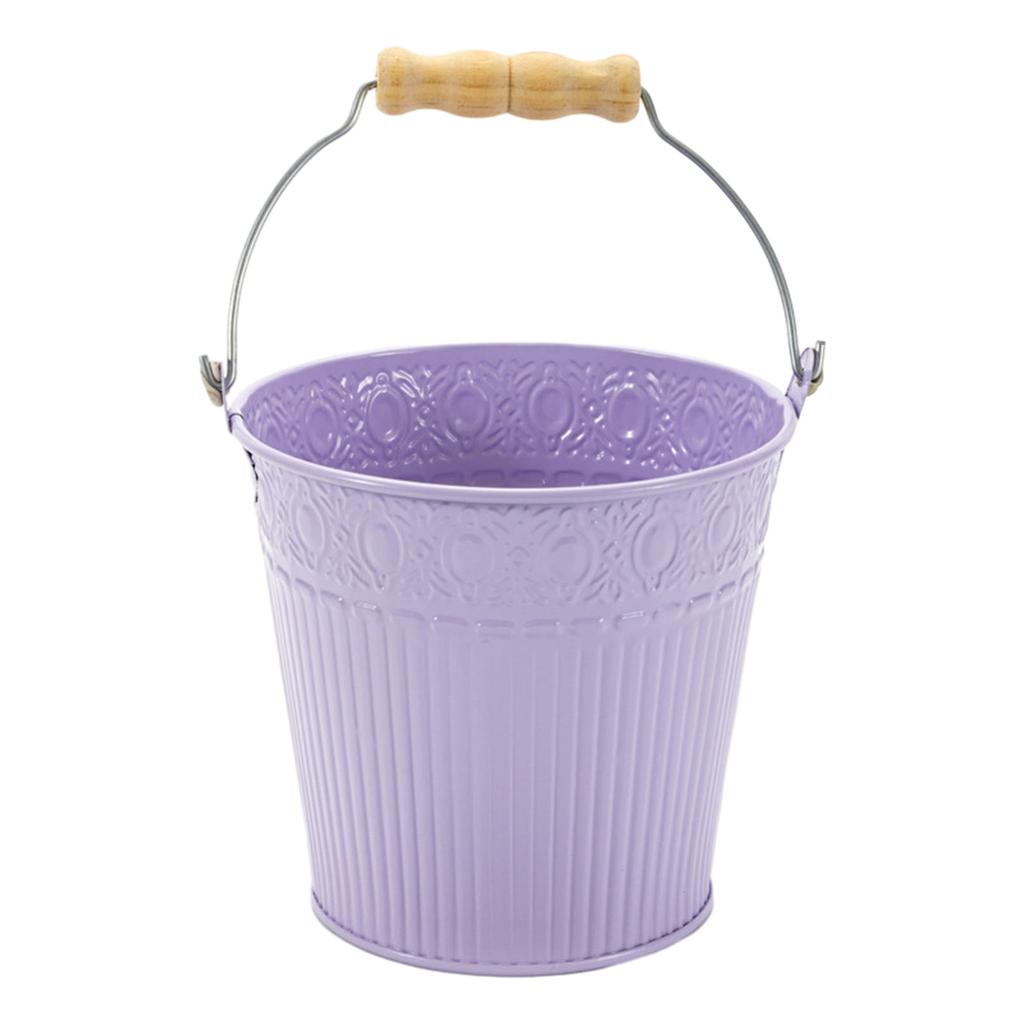 Flower Plant Pots with Handle Iron Potted Hanging Planter Outdoor Flowerpots Basket Bucket Vase Suitable for Food Snacks
