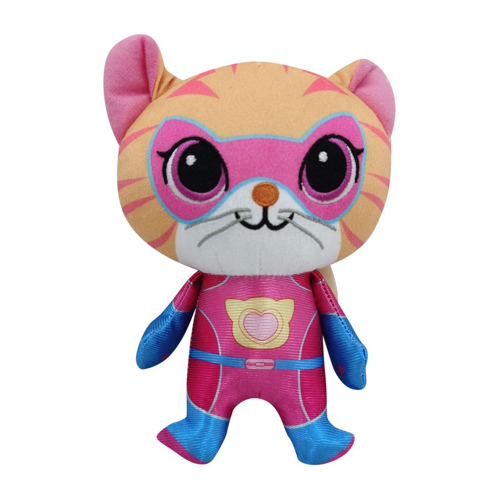 Super Kitty Team Crystal Super Soft Plush Toy Doll Blue Kitten Green Kitten Yellow Kitten Doll Children's Toy Holiday Gift