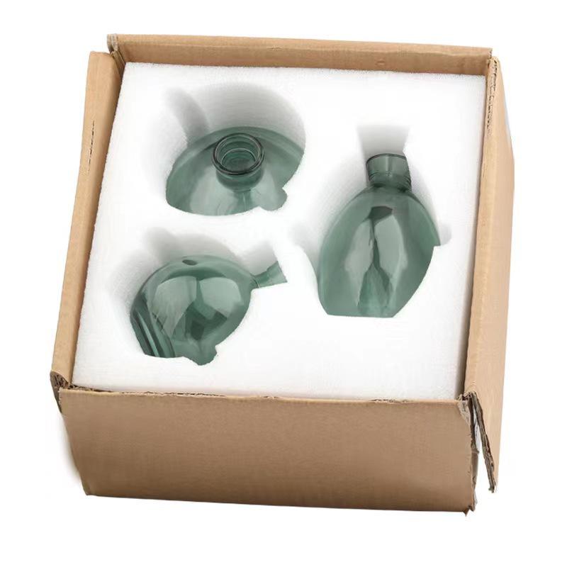 Elegant Mini Light Luxury Glass Vase Set: Creative Desktop Decor for Fresh Flowers In Living Rooms