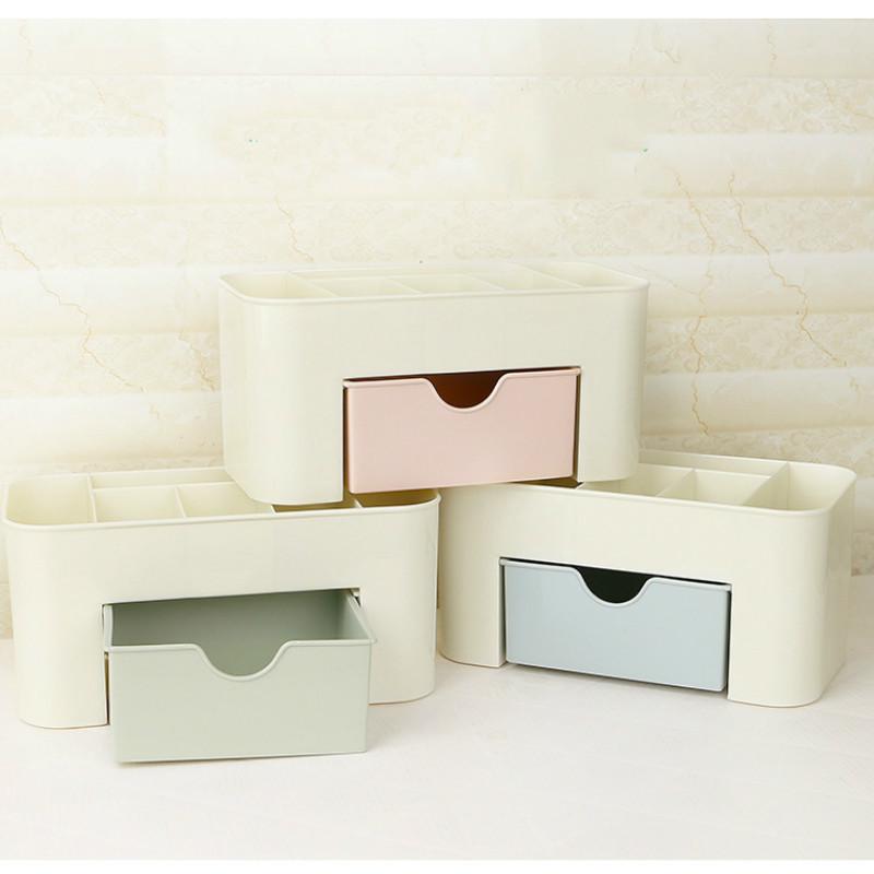 Desktop Storage Box Cosmetics Makeup Storage Drawer Type Box Saving Space Makeup Organizer