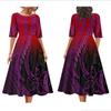 2025 Women's Dress Summer Short Sleeve High Quality Dress Soft Fabric Art Maxi Summer Polynesian Custom Maxi Dress