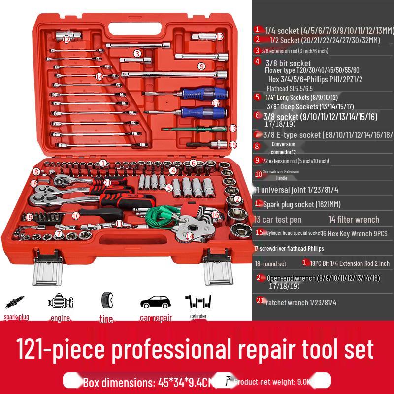 Delixi Quick Ratchet Socket Wrench Set for Automotive Repair