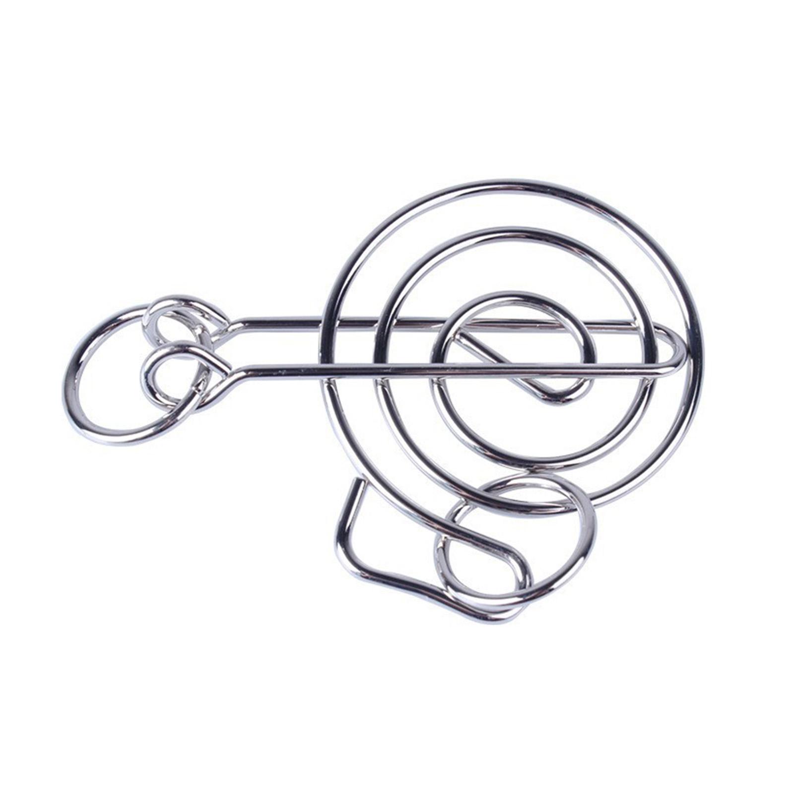 

Связанные металлические кольца IQ Brain Teaser Puzzle Fidgets Toy Unlocked Links Сенсорная образовательная игрушка для взрослых и детей Игра для развития интеллекта E