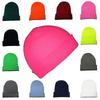 Mens Hat Beanie Ladies Womens Slouch Winter Ski Knitted Turn Up Neon Cap Warm