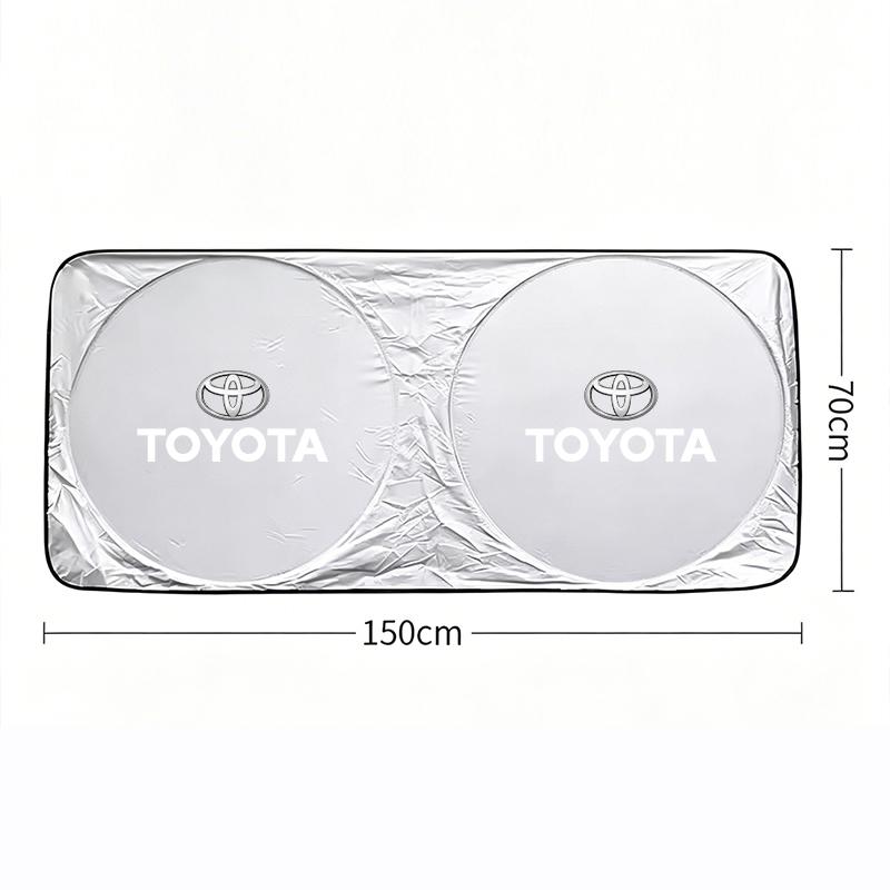 Foldable Titanium Silver Car Windshield Heat Insulation Sun Shade For Toyota Hilux Corolla RAV4 Camry Highlander Yaris Cross Pra