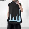 INCERUN Summer Oversized Men Sleeveless Print Casual Loose Tank Tops Vest