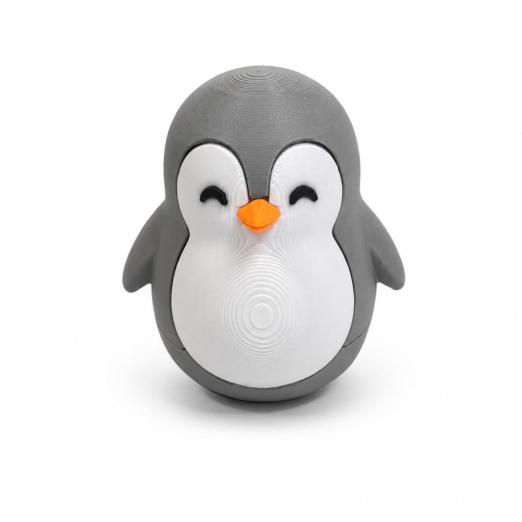 3D Wobbly Penguin Roly-Poly Desktop Decompression Toy for Kids