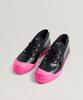 Baskets Basses en Caoutchouc Novesta Noir/Rose