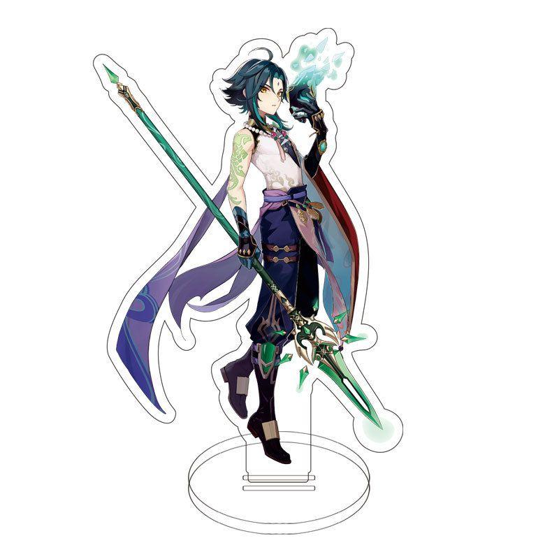 Game Genshin Impact Acrylic Figure Stand Klee Keqing Ganyu Display Desktop