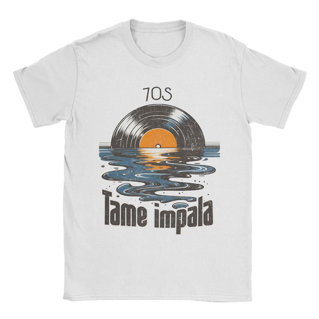 Tame Impala Zig Zag Frame Band  Outfit Unisex T Shirt Cotton Tee Graphic Printed  T-shirt Clothing