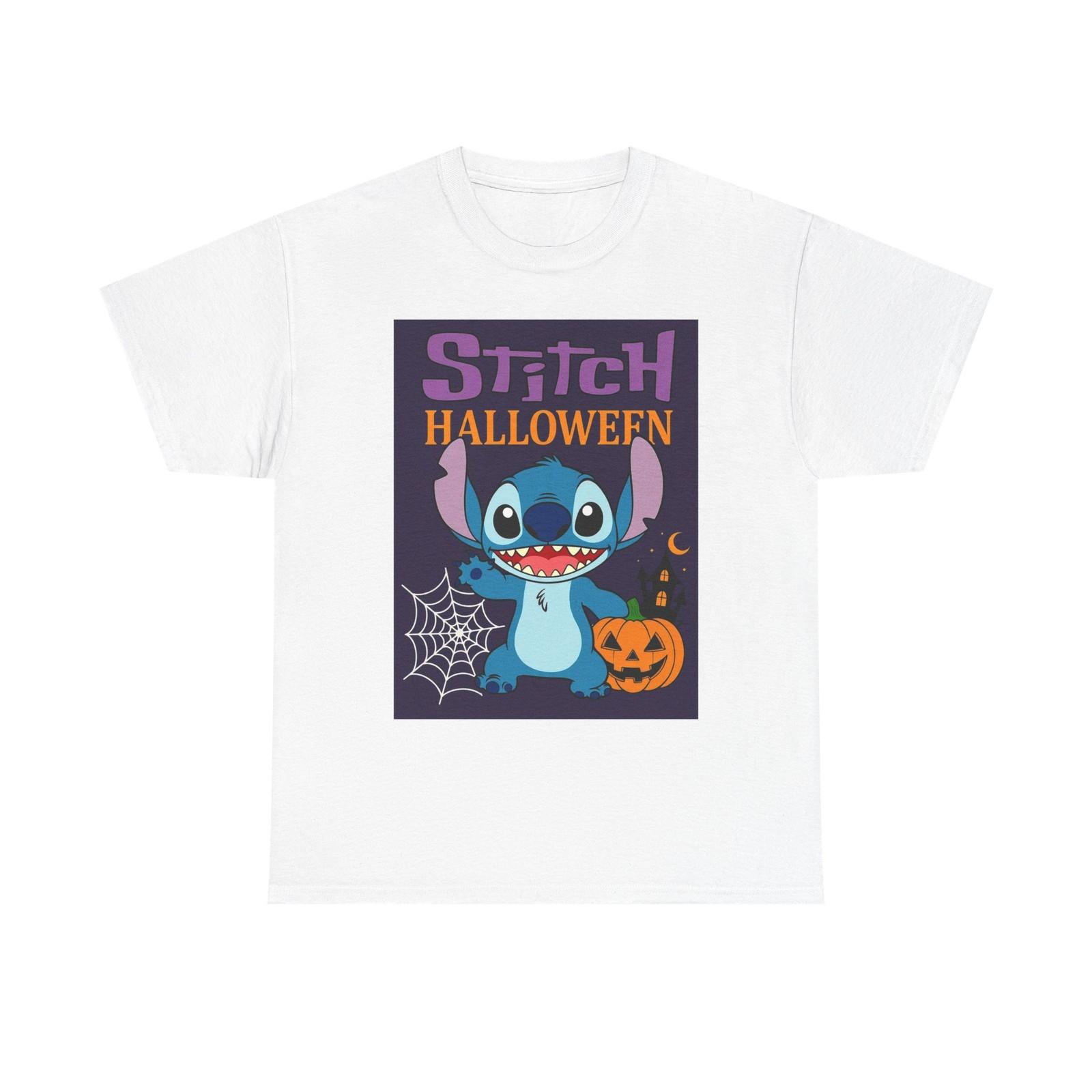 Halloween Stitch Unisex Heavy Cotton Tee, Cute Halloween Shirt, Disney [...] S