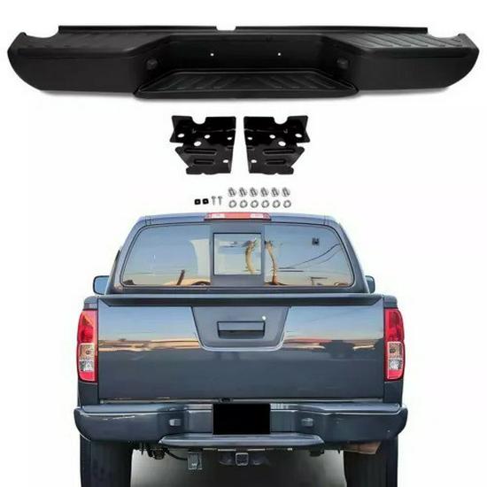 

Совместимый задний бампер для Nissan Frontier 05-21, Без отверстий - NI1103146 Black Spray