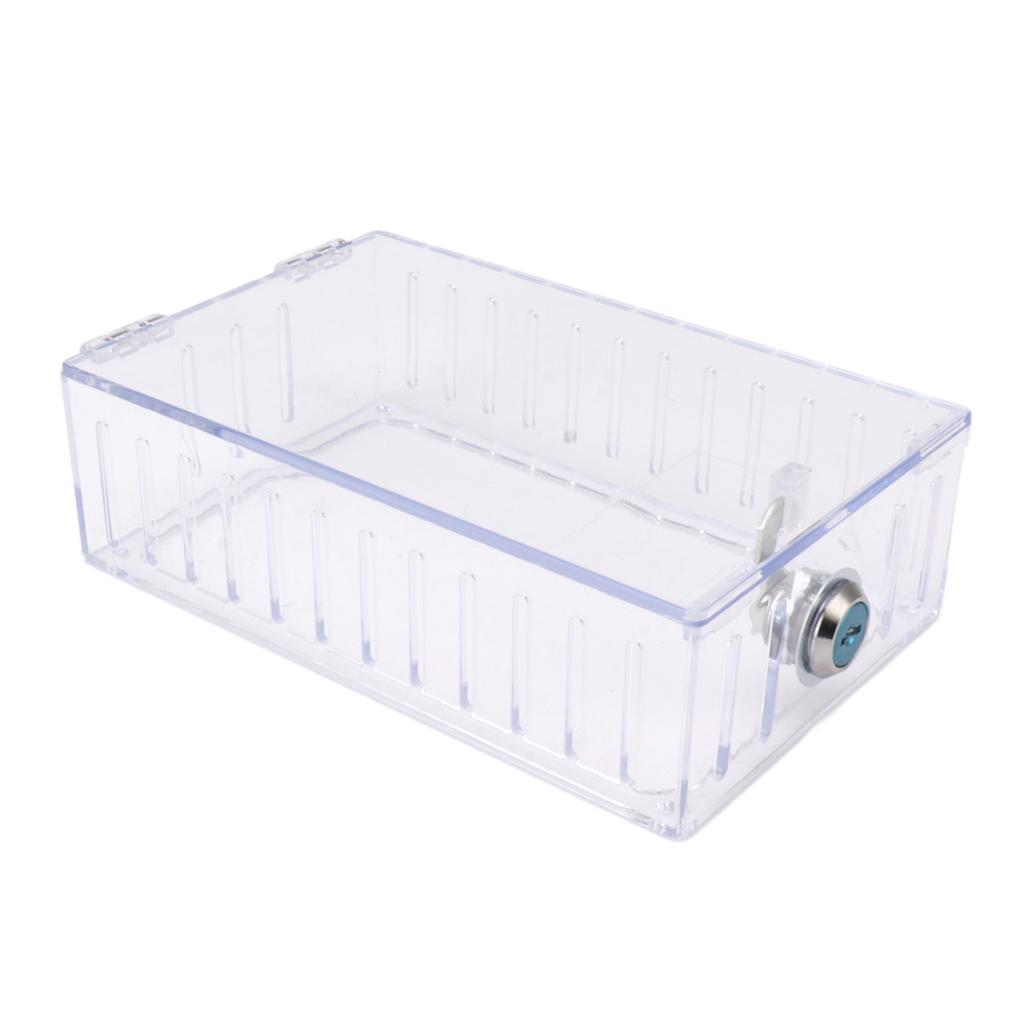 Thermostat Lock Box Large Universal Home Locking Thermostat Guard Clear Cover with Key for Thermostat On Wall