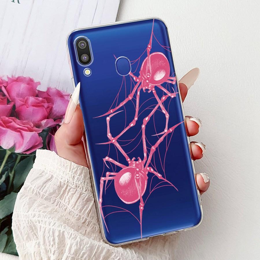 For Samsung Galaxy M20 Case SM-M205F Soft Silicone Butterfly Painted Phone Case Cover for SamsungM30 M 20 M 30 M305F Capa
