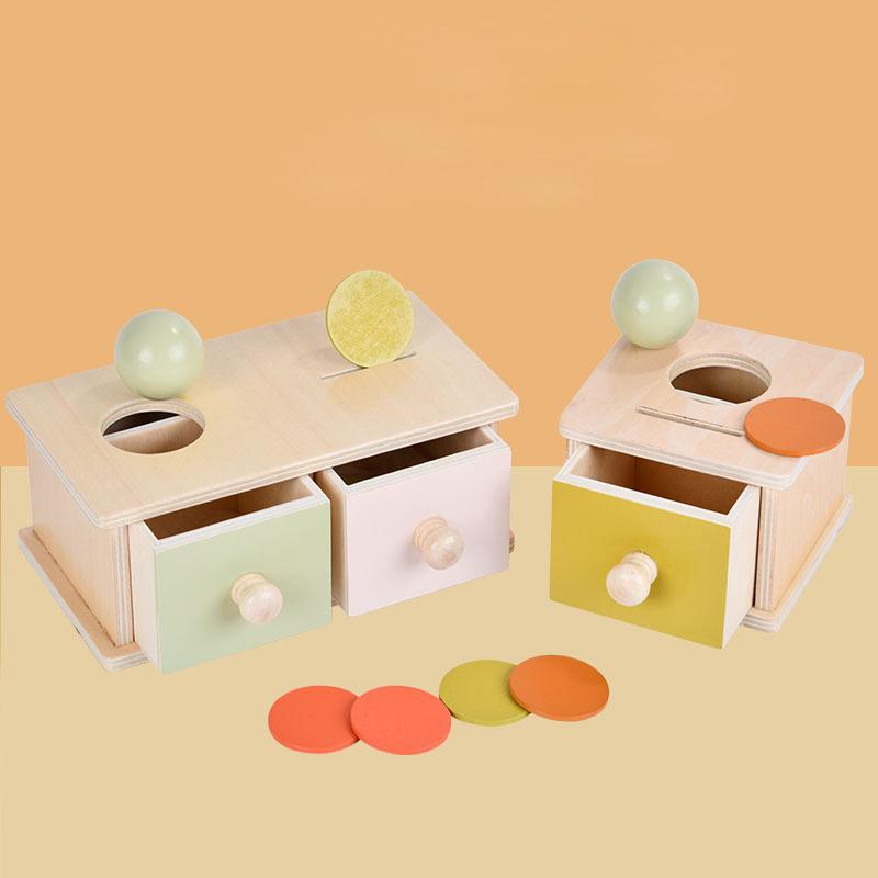 Children's Montessori Coin Box Game Wooden Teaching Aids