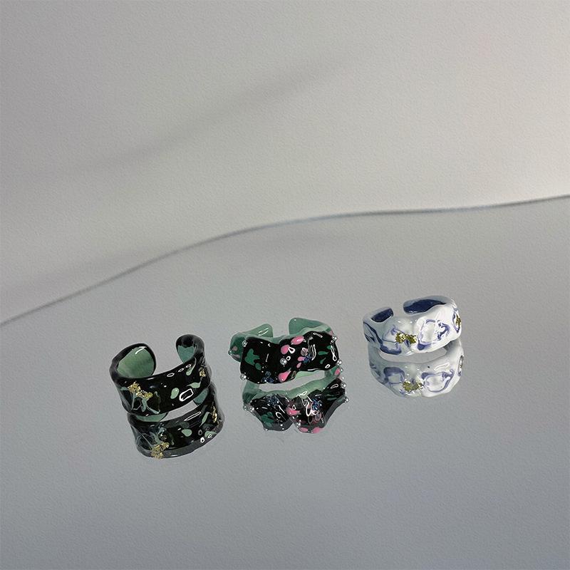 Stylish Copper Ring For Women With Adjustable Opening And Chic Geometric Elements Design