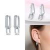 Hoop Earrings 925 Silver Certified Red Bow Heart Zircon Stud Earrings Lady's Anniversary Gift Luxury Jewelry