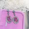 Echt S925 Silber Sterling Saphir Tropfen Ohrring Für Frauen Aretes De Mujer Topaz Schmuck Edelstein Ohrring Für Weibliche Orecchini