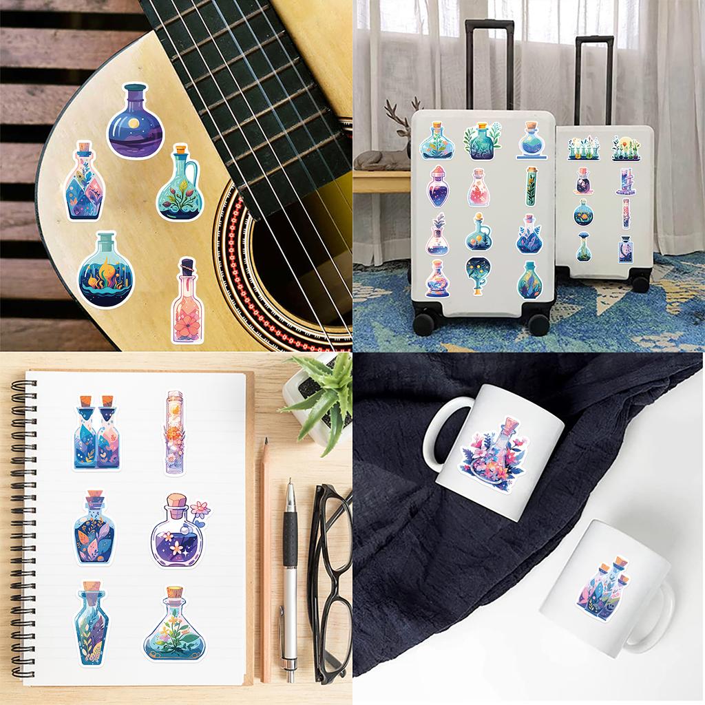 50PC Medicine Bottle Stickers Colorful Graffiti Cell Phone Ipad Notebook Computer Guitar Decoration Waterproof Stickers
