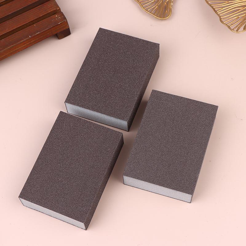 3Pcs Polishing Grinding Sponge Pads Manual Sanding Sponge Blocks Reusable Washable For Metal Wood Drywall Glass Polishing