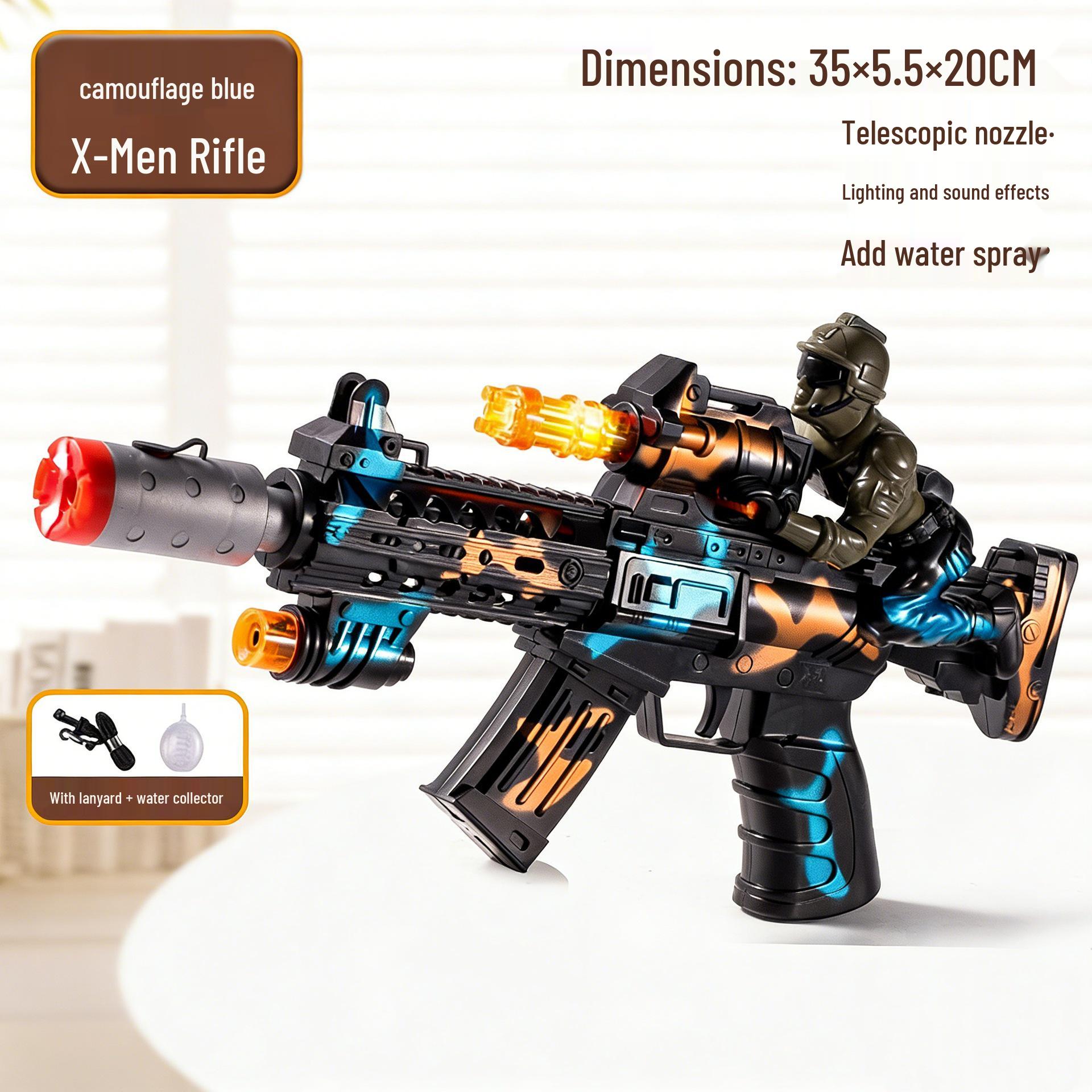 Electric Light-Up Music Vibration Toy Gun for Kids with Shooting Target Game Bag with Strap