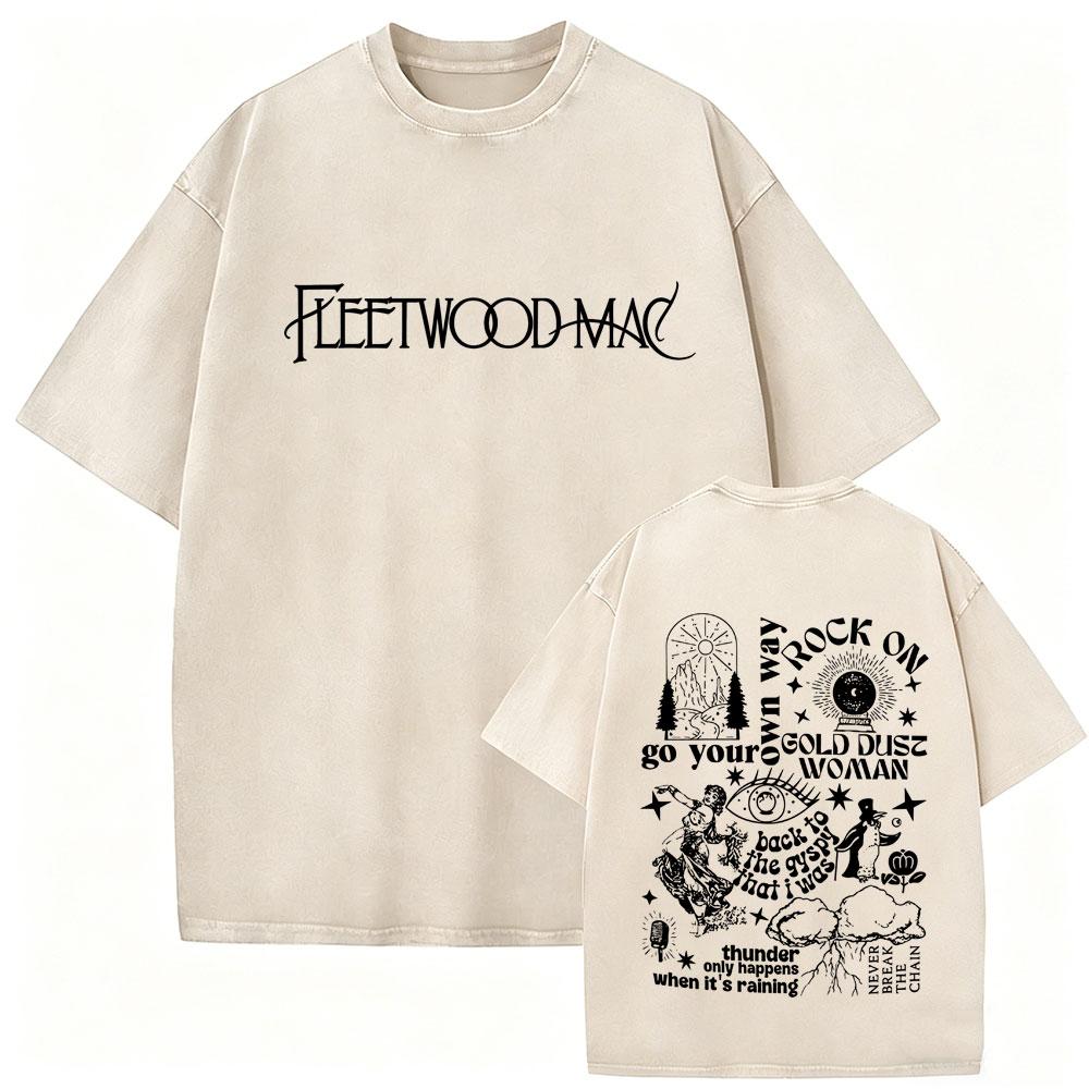 Washed Vintage Rock Band Fleetwood Mac Graphic T-shirt Stevie Nicks T Shirt Rumours T Shirts Men Women Gothic Oversized T-shirts