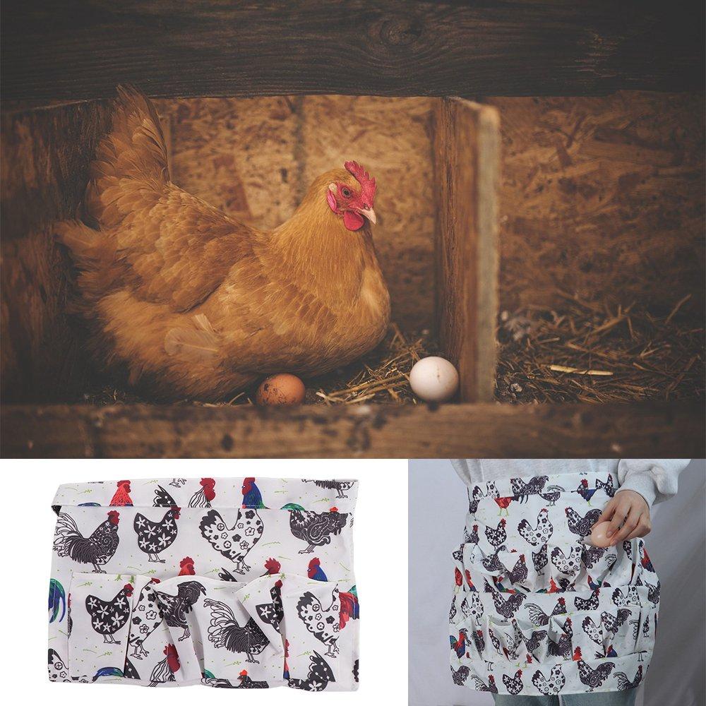 Chicken Pattern Chicken Farm Work Aprons Cloth Egg Collecting Harvest Apron  Kitchen