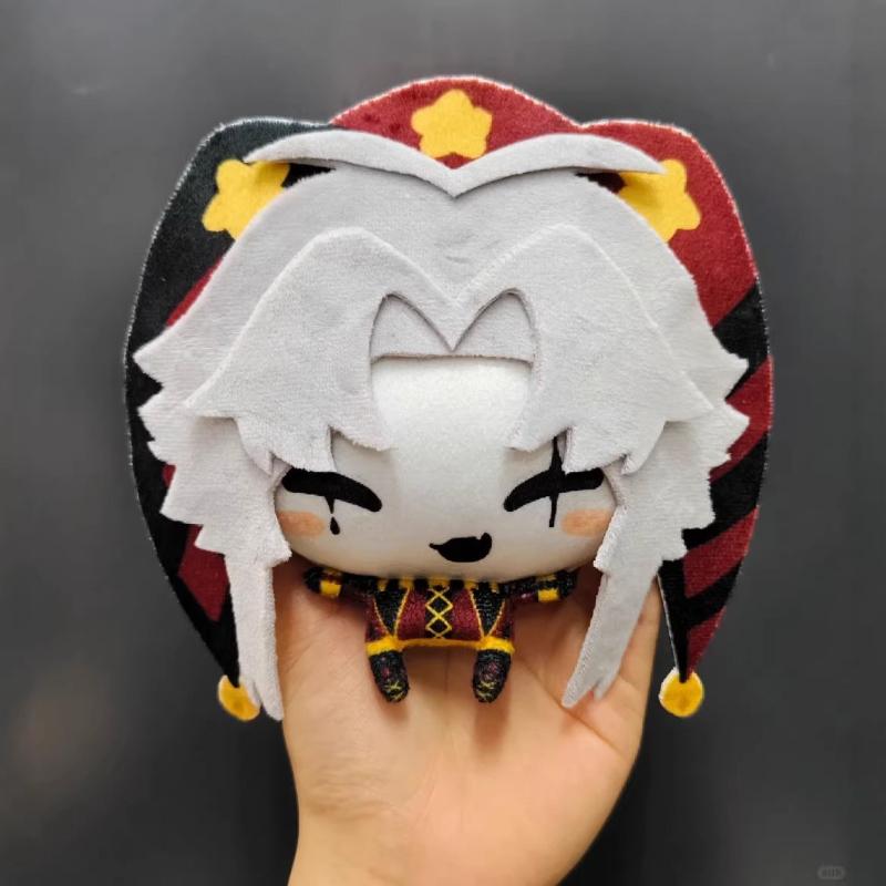 The Freak Circus Anime Pierrot 12cm Plush Toys Doll Stuffed Toy Keychain Pendant Lentil Body Cute Fan Gift Decorative Accessory