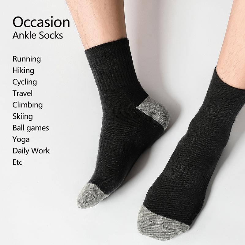 6/12 Paar Herren Baumwolle Laufsocken Crew Socken Mittelhoch Hochwertig Lässig Atmungsaktiv Sportsocken Für Männer und Frauen Weiche Socke