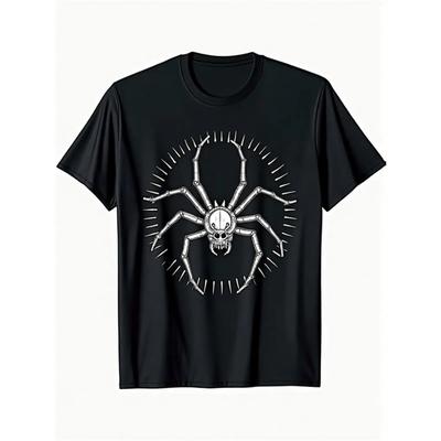 Comfortable Gothic Spider T Shirt Top Casual Crew Neck Regular Fit Black S 5xl Vintage Unisex Homme Breathable Graphic