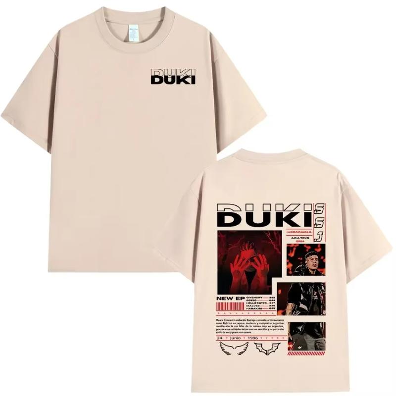 Rapper Duki ADA Tour Merch Tshirt Unisexs Women Clothing Cotton Cozy Oversized Tshirts Hip Hop Short Sleeve T Shirts Streetwear