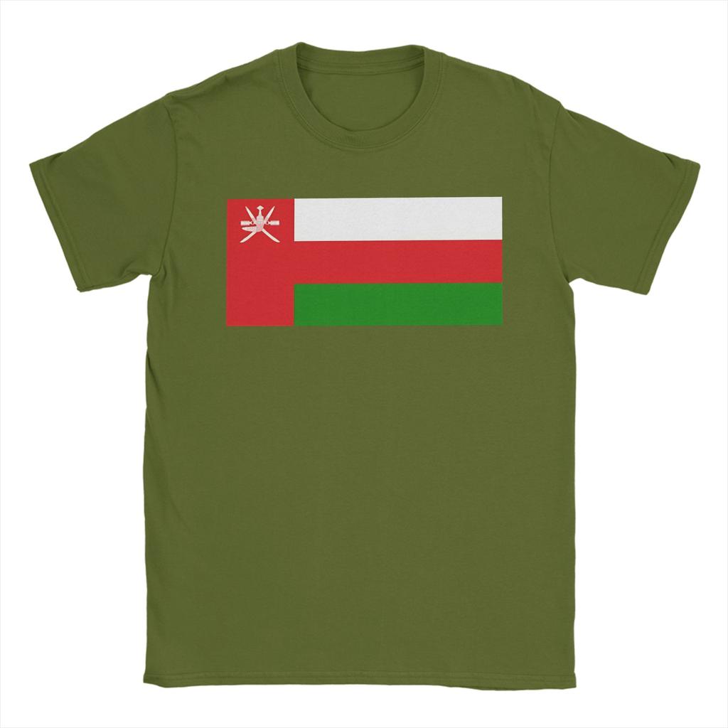 Oman Vlag Puur Katoen T-shirt Voor Mannen Zomer Klassiek T-shirts Ronde Hals Hip Hop T-shirts Oversized Dropshipping Tops