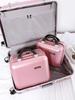 Compact Fashion Handbag: Multifunctional Makeup Case and Portable Carry-on Zipper Suitcase.