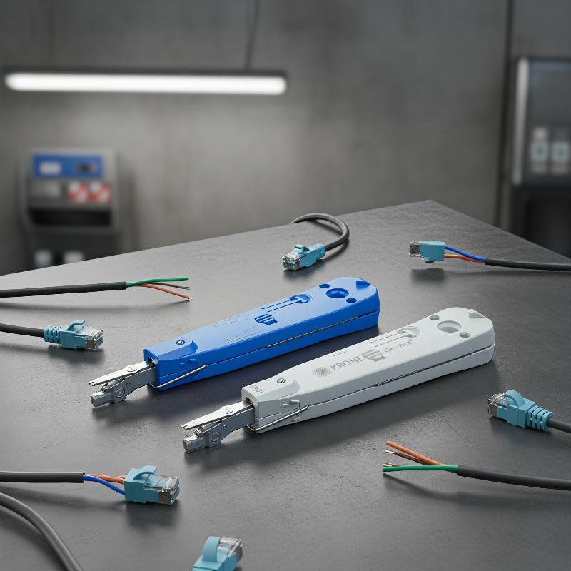 Original Grau/Blau Professionelles Telekommunikations-Telefonkabel LSA-Plus RJ11 RJ45 Optisches Punch-Down-Netzwerk-Werkzeugsatz
