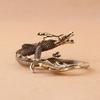 Chinesische Tier-Drachen-Statue, Bronzefigur, Ornamente, antikes Kupfer, mythisches Tier, Miniatur-Heimdekoration, Kunsthandwerk-Kollektion