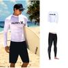 Mens Long Sleeve Rash Guard Top UV Protection Quick Dry Surfing Diving Swimsuit Water Sports