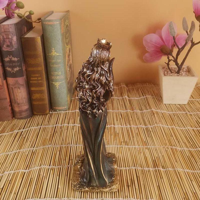 Nordische Vintage Harz Reichtum Gerechtigkeit Göttin Dekoration Haus Wohnzimmer Statue Ornamente Arbeitszimmer Büro Einrichtungszubehör Artikel