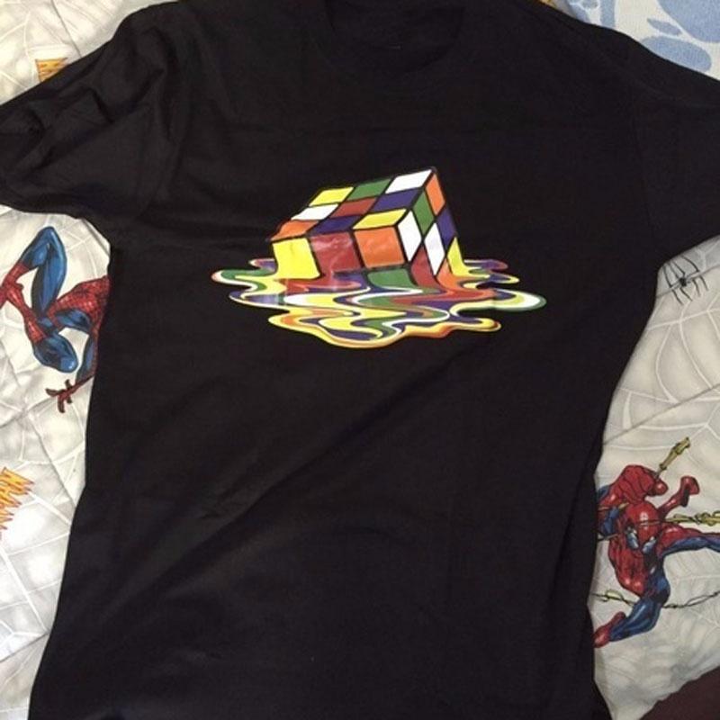 Fashion Big The Bang Theory Shelton Rubiks Cube Men Short Sleeve Tshirts