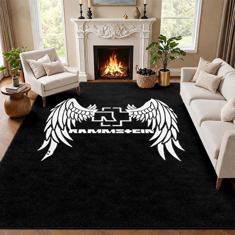 Rammstein Teppich Fußmatte für Wohnzimmer oder Schlafzimmer Schutzmatte unter dem Stuhl Bürodekoration Weihnachtsgeschenk Geburtstagsgeschenk