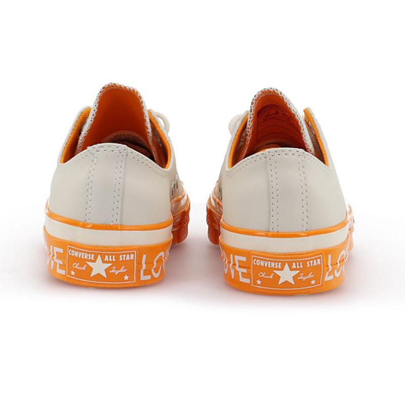 Converse Pantofi Sport Joasă Pânză Versatili Zilnici Ediție Limitată Ziua Îndrăgostiților anii 1970 Femei Alb Portocaliu