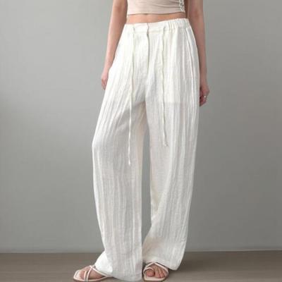 New ArrivalS Open Run Women S Linen Wide pantS String Detail pantS
