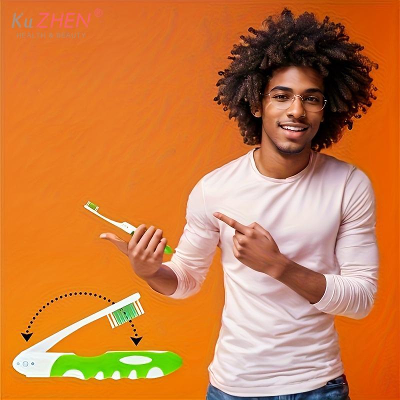 5/10pcs Portable Soft Rubber Folding Microfiber Toothbrush For Travel Couples
