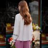 Bailuyu Women's Ethnic Embroidered V-Neck Blouse